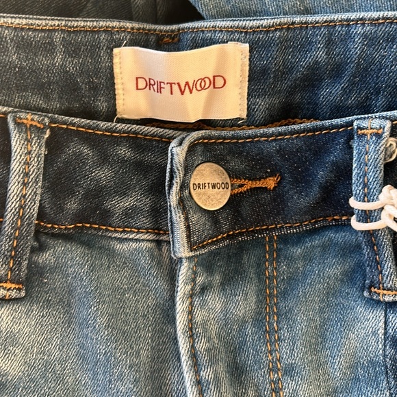 DRIFTWOOD TWO TONE WIDE LEG DENIM JEANS PANTS SIZE 28 MSRP 148.00 NWT - Picture 10 of 11